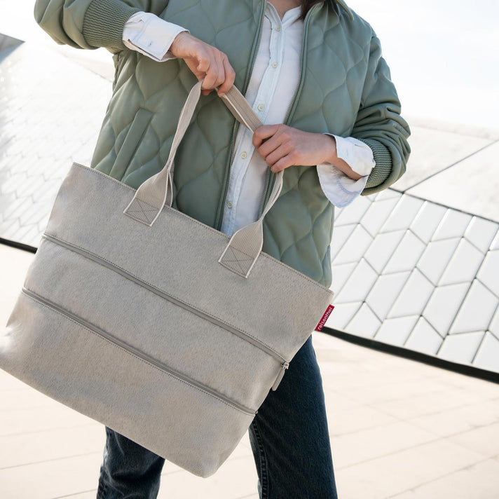Reisenthel Tas Shopper E1 Herringbone Sand 6049 Reisenthel Tas Shopper E1 Herringbone Sand 6049