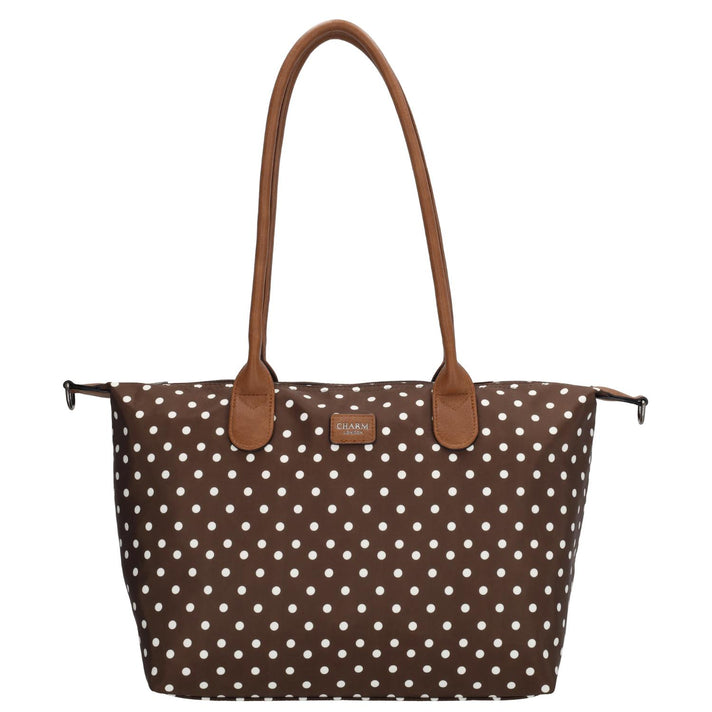 Charm Shopper 20776 Stippen wit-donkerbruin 1291 Charm Shopper 20776 Stippen wit-donkerbruin 1291