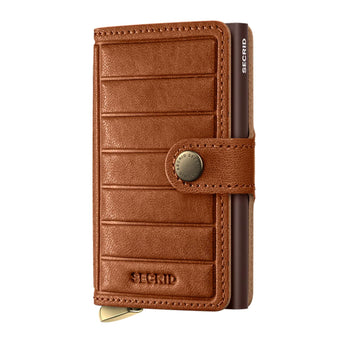 Secrid Pasjeshouder Miniwallet Lines Emboss Cognac + Secrid Pasjeshouder Miniwallet Lines Emboss Cognac +
