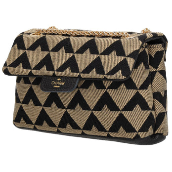 Charm Tas L691 Anna Zwart Beige 221 Charm Tas L691 Anna Zwart Beige 221