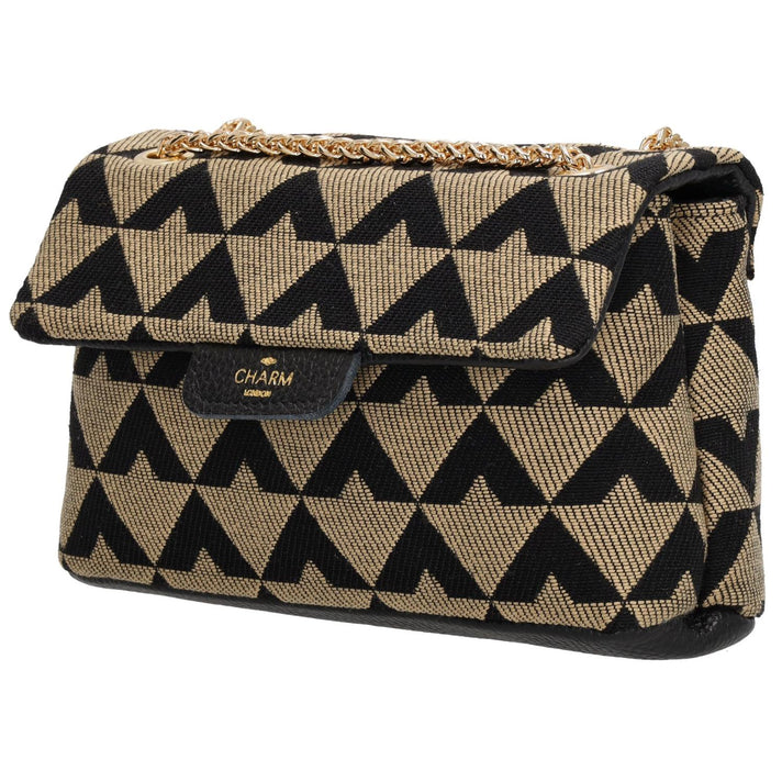 Charm Tas L691 Anna Zwart Beige 221 Charm Tas L691 Anna Zwart Beige 221