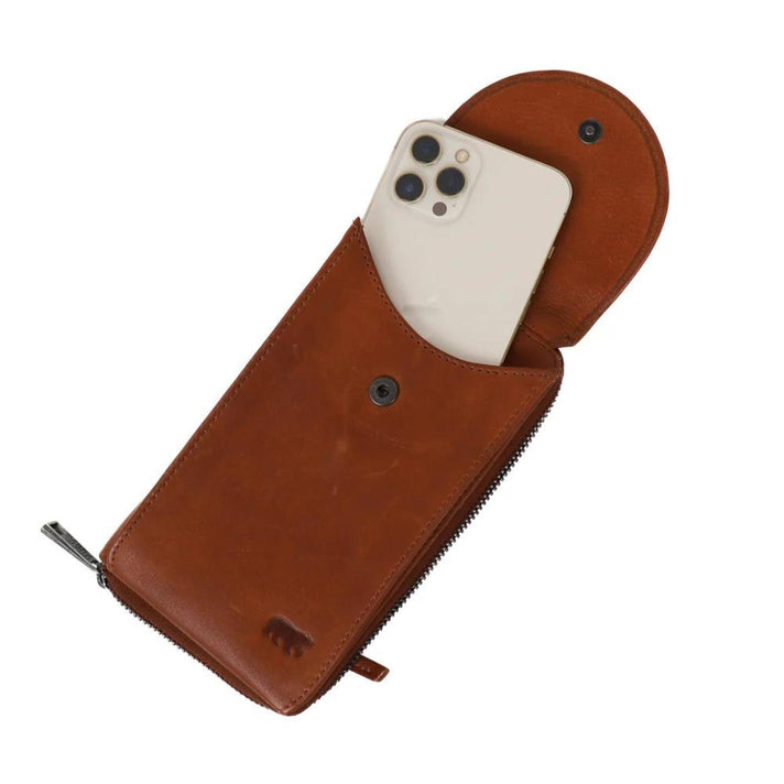 Bear Design Telefoontasje CP7066 Patty Cognac Bear Design Telefoontasje CP7066 Patty Cognac