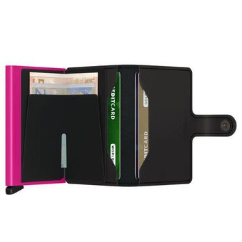 Secrid Pasjeshouder Miniwallet Matte Black-Fuschia Secrid Pasjeshouder Miniwallet Matte Black-Fuschia