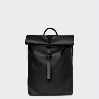 Rains Rugzak 1361 Rolltop Mini 01 Black Rains Rugzak 1361 Rolltop Mini 01 Black