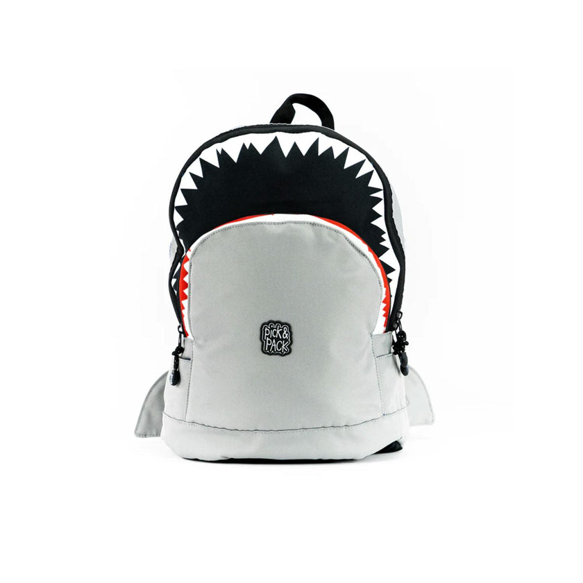 Pick&Pack Kinderrugzak PP963 M Shark Shape 02 Grey