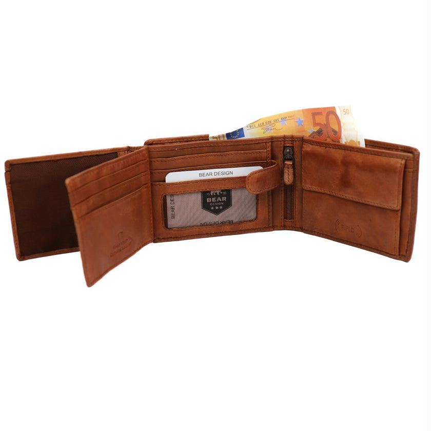 Bear Design Portemonnee CL18840* Jan Cognac