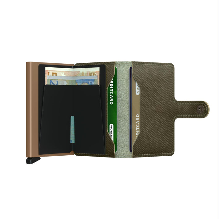 Secrid Pasjeshouder Miniwallet* Saffiano Olive Secrid Pasjeshouder Miniwallet* Saffiano Olive