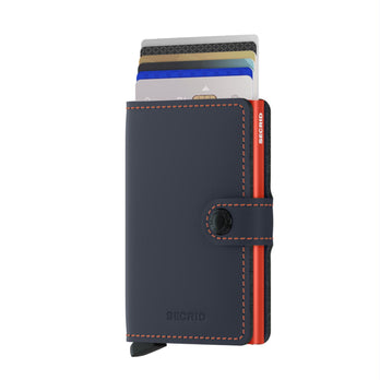 Secrid Pasjeshouder Miniwallet Matte Nightblue Orange Secrid Pasjeshouder Miniwallet Matte Nightblue Orange
