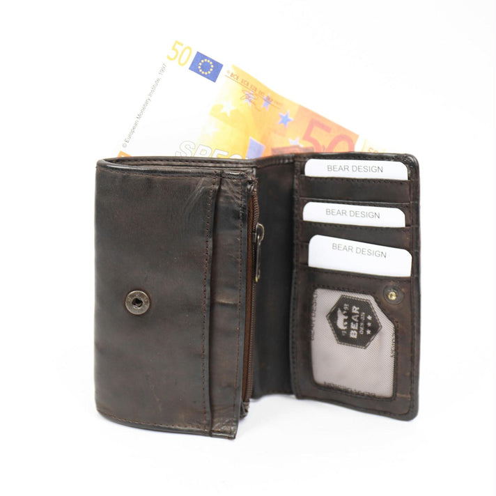 Bear Design Portemonnee CL15572 Flappie Brown Bear Design Portemonnee CL15572 Flappie Brown