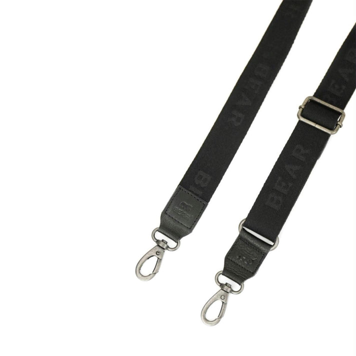 Bear Design Schouderriem Cotton strap Milo Bear Black Bear Design Schouderriem Cotton strap Milo Bear Black