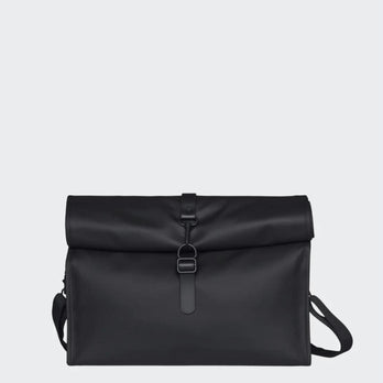 Rains Laptoptas 1394 Rolltop Messenger 01 Black Rains Laptoptas 1394 Rolltop Messenger 01 Black