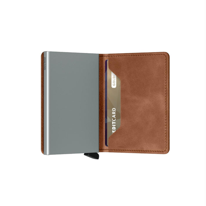 Secrid Pasjeshouder Slimwallet* Vintage Cognac Silver Secrid Pasjeshouder Slimwallet* Vintage Cognac Silver