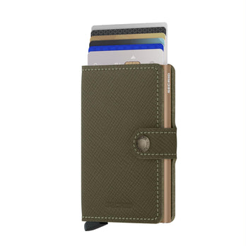 Secrid Pasjeshouder Miniwallet* Saffiano Olive Secrid Pasjeshouder Miniwallet* Saffiano Olive