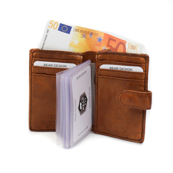 Bear Design Creditcard etui CL527 Vic Cognac Bear Design Creditcard etui CL527 Vic Cognac