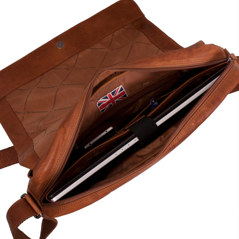 Chesterfield Laptoptas C48.0552 Richard 31 Cognac