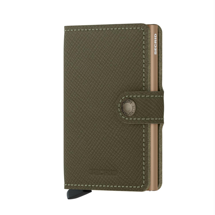 Secrid Pasjeshouder Miniwallet* Saffiano Olive Secrid Pasjeshouder Miniwallet* Saffiano Olive