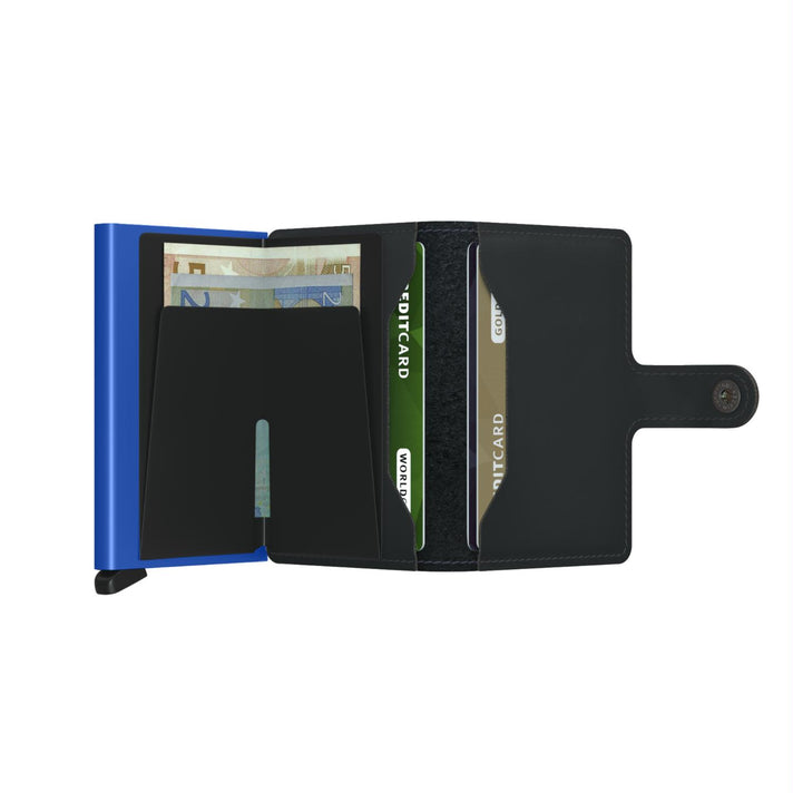 Secrid Pasjeshouder Miniwallet Matte Black Blue Secrid Pasjeshouder Miniwallet Matte Black Blue
