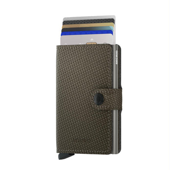 Secrid Pasjeshouder Miniwallet* Carbon Khaki Secrid Pasjeshouder Miniwallet* Carbon Khaki