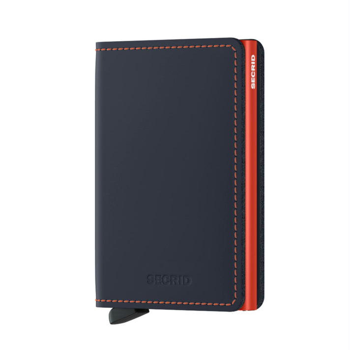 Secrid Pasjeshouder Slimwallet matte Nightblue orange Secrid Pasjeshouder Slimwallet matte Nightblue orange
