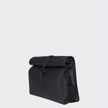 Rains Laptoptas 1394 Rolltop Messenger 01 Black Rains Laptoptas 1394 Rolltop Messenger 01 Black