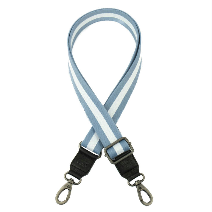 Bear Design Schouderriem Cotton strap Puck White Light Blue Bear Design Schouderriem Cotton strap Puck White Light Blue