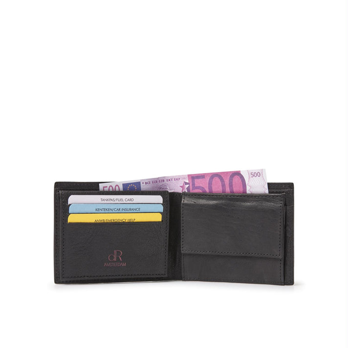 De Rooy Amsterdam Portemonnee 78524 Zwart De Rooy Amsterdam Portemonnee 78524 Zwart