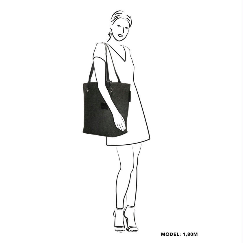 Zebra Trends Shopper 446607 Vilt Antraciet 111