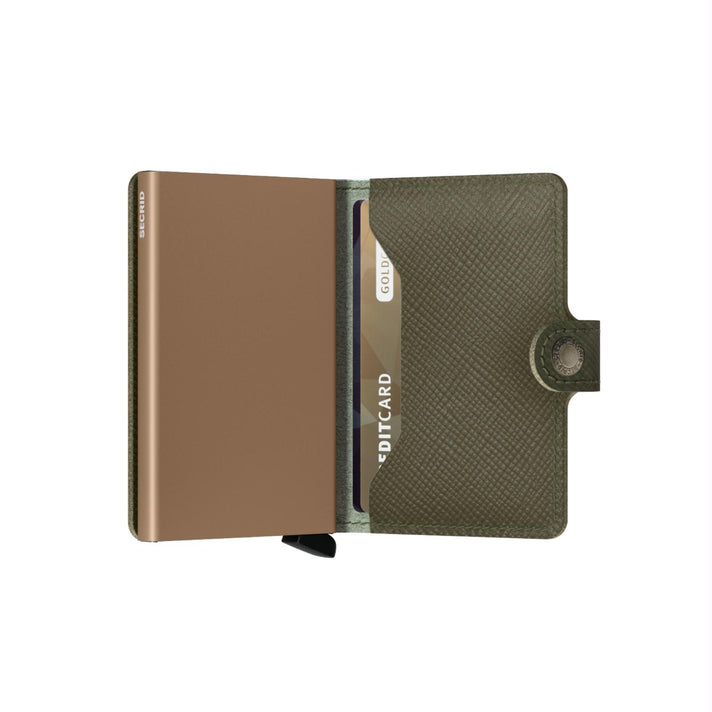 Secrid Pasjeshouder Miniwallet* Saffiano Olive Secrid Pasjeshouder Miniwallet* Saffiano Olive