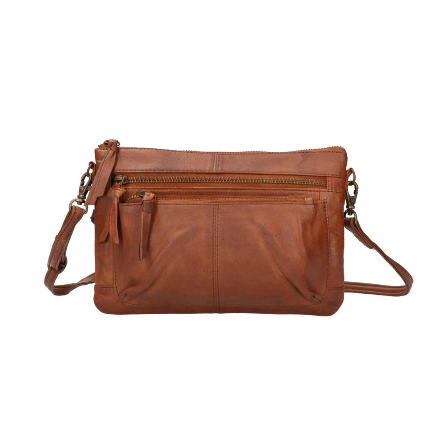 Pasveer Tas Top zipper Cognac