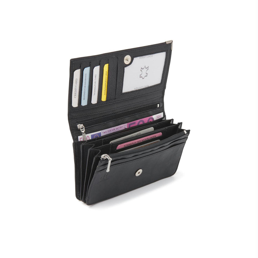 De Rooy Amsterdam Portemonnee 15105 Zwart