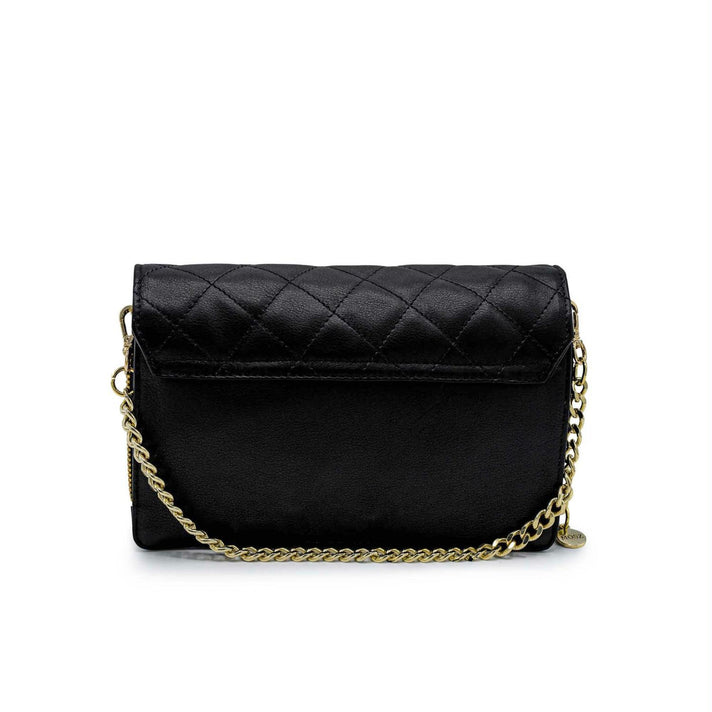 Mosz Telefoontasje Kris Bag Quilted Black Shiny Gold Mosz Telefoontasje Kris Bag Quilted Black Shiny Gold