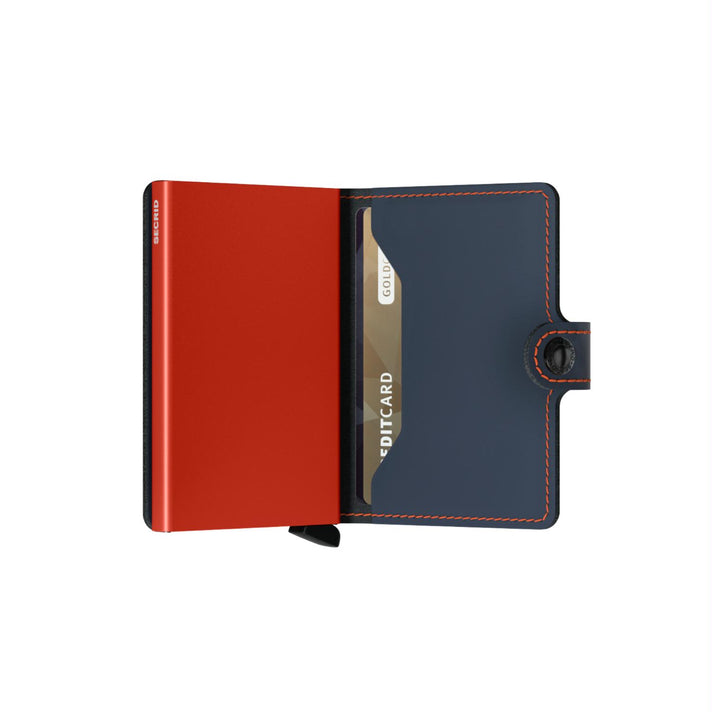 Secrid Pasjeshouder Miniwallet Matte Nightblue Orange Secrid Pasjeshouder Miniwallet Matte Nightblue Orange