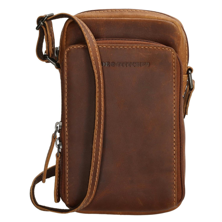 Hide & Stitches Telefoontasje 20586 Japura Cognac 005