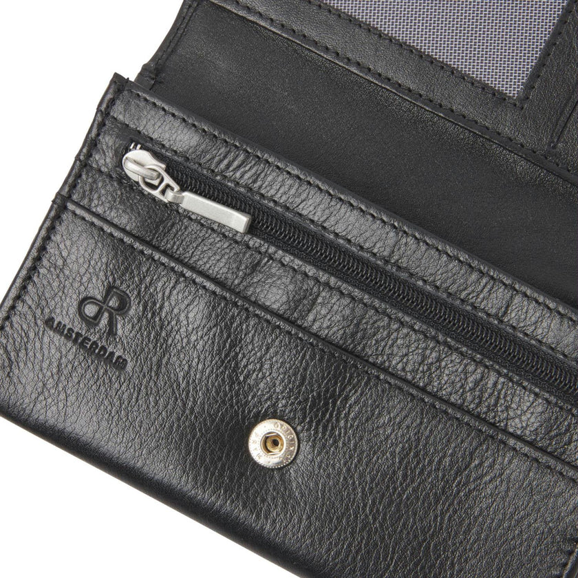 De Rooy Amsterdam Portemonnee 15158 Zwart