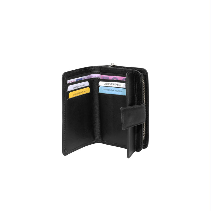 De Rooy Amsterdam Portemonnee 67210 Zwart De Rooy Amsterdam Portemonnee 67210 Zwart