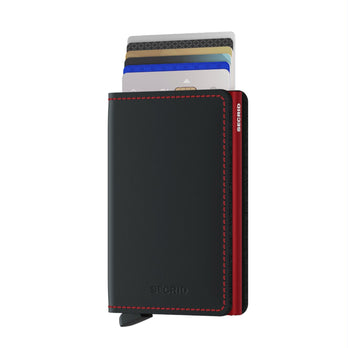 Secrid Pasjeshouder Slimwallet matte Black-Red Secrid Pasjeshouder Slimwallet matte Black-Red