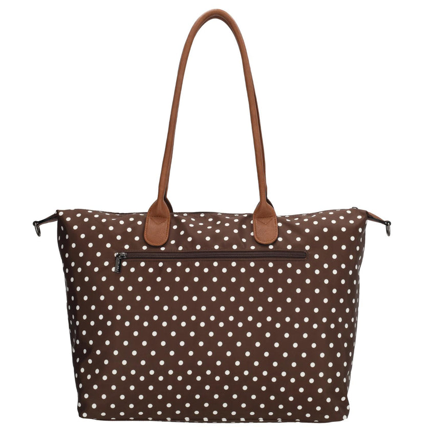 Charm Shopper 22521 Buckingham Stippen Wit-Donkerbruin 1291