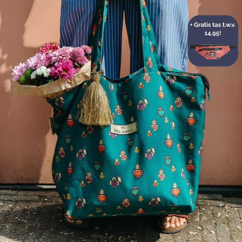 Little Legends Strandtas Beach Bag Milagros Heart 04