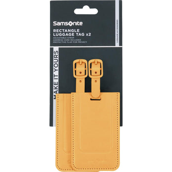 Samsonite Kofferlabel 155592 Luggage tag x2 Yellow 1924