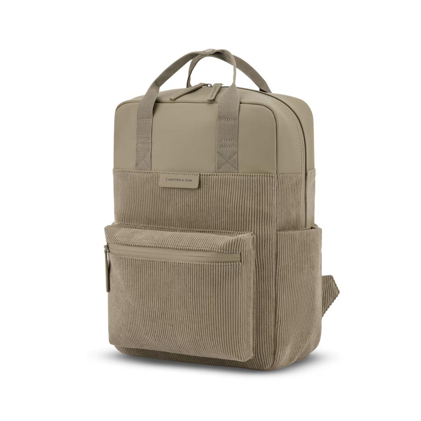 Kapten & Son Laptoprugzak Bergen Pro Cord Dusty Khaki