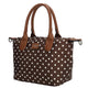 Charm Tas 20777 Buckingham Stippen Wit-donkerbruin 1291