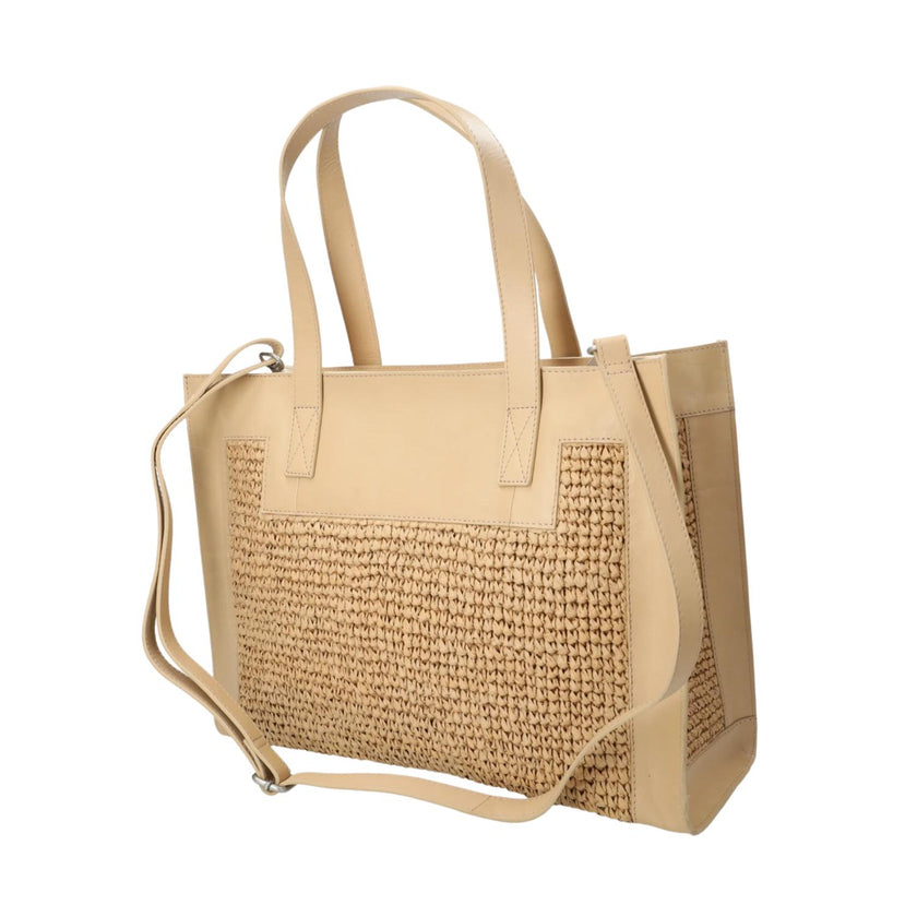Shabbies Amsterdam Tas SH003200461W Raffia Verena Beige