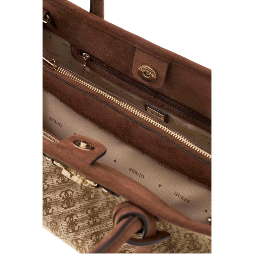 Guess Tas JG231306 Samantha Latte Logo Brown