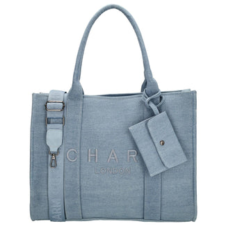 Statement schooltassen Charm Laptoptas W01052 Lichtblauw 018