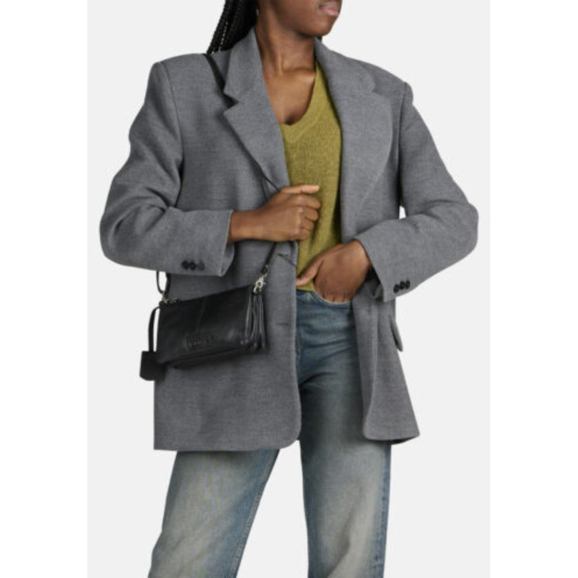 Burkely Tasje 1000343 Triple pocket zip Zwart