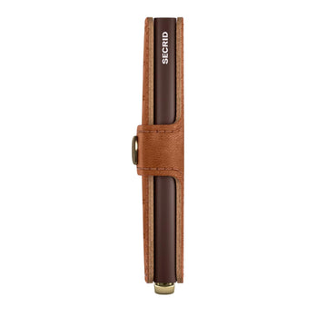Secrid Pasjeshouder Miniwallet Lines Emboss Cognac +