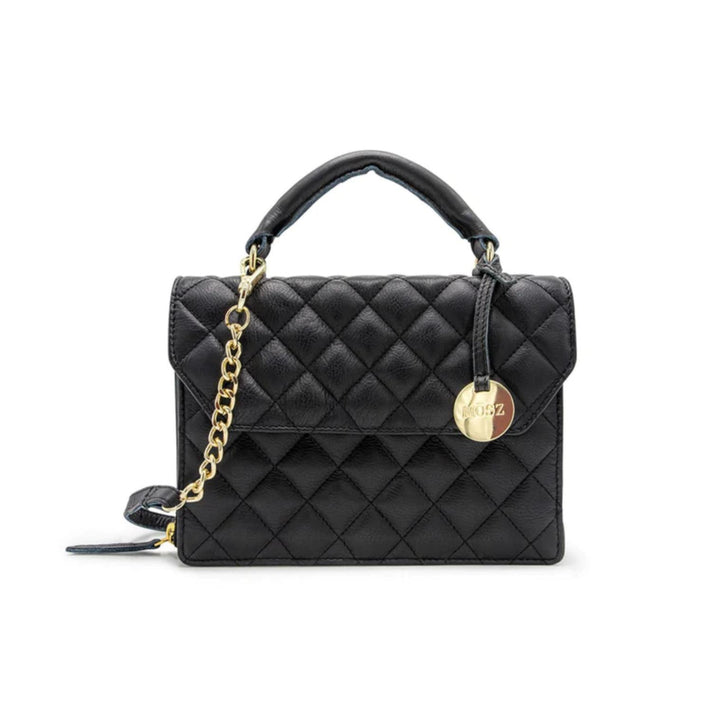 Mosz Telefoontasje Kris Bag L Quilted Black Shiny Light Gold