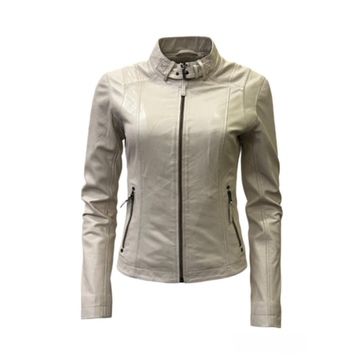 Dekkers ledermode Dames jas Chessy lam Off White