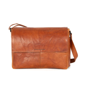 Leren business kleptassen Spikes&Sparrow Laptoptas 581320 Ronn Brandy 47