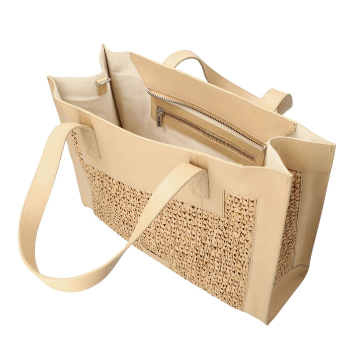 Shabbies Amsterdam Tas SH003200461W Raffia Verena Beige